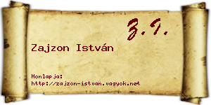 Zajzon István névjegykártya