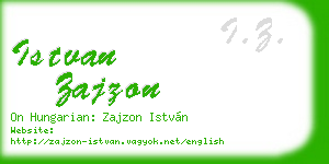 istvan zajzon business card